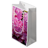 ロマンチックなピンクのフローラエレガントアジサイ スモールペーパーバッグ (正面アングル)
