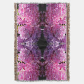 ロマンチックなピンクのフローラエレガントアジサイ スローブランケット (正面縦)