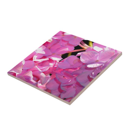 ロマンチックなピンクのフローラエレガントアジサイ タイル (側面)