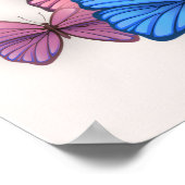 ロマンチックなピンクのフローラブライダルシャワー歓迎ポスター ポスター (角)