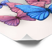 ロマンチックなピンクのフローラブライダルシャワー歓迎ポスター ポスター (コーナー)