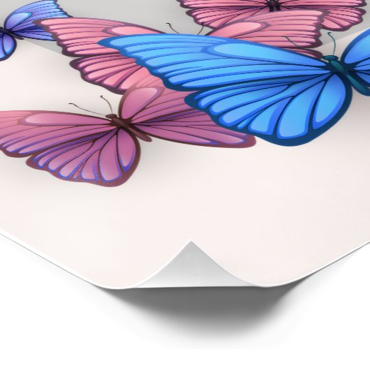 ロマンチックなピンクのフローラブライダルシャワー歓迎ポスター ポスター (コーナー)