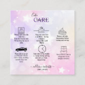 ロマンチックなピンクのライトエフェクトグリッターケ気にーキ スクエア名刺 (正面)