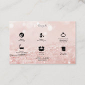 ロマンチックなピンクのライトエフェクトグリッター気にジュエリーBu 名刺 (正面)