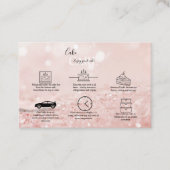 ロマンチックなピンクのライト効果グリッターケーキブ気にシュ 名刺 (正面)