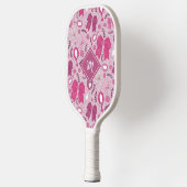 ロマンチックなピンクの弓とバラ ピックルボールラケット (左)