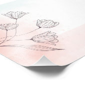 ロマンチックなピンクの水のカラーフローラ フォトプリント            (角)