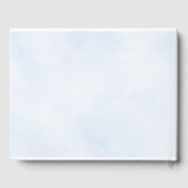 ロマンチックなピンクの水の色のフローラ結婚ズブルー ゲストブック (裏面)