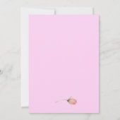 ロマンチックなピンクの水色のさくらんぼの花 招待状 (裏面)