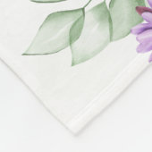 ロマンチックなピンクの水色フローラベビーシャワーフリース フリースブランケット (角)