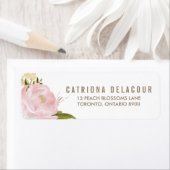 ロマンチックなピンクの水色牡丹 ラベル (インサイチュ)