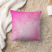 ロマンチックなピンクの渦巻き クッション (ブランケット)