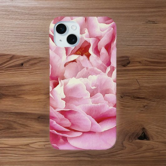 ロマンチックなピンクの牡丹の花びらクローズアップ Case-Mate iPhoneケース