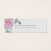 ロマンチックなピンクの牡丹結婚のウェブサイトRSVP (正面)