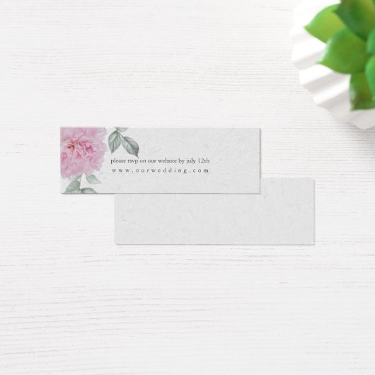 ロマンチックなピンクの牡丹結婚のウェブサイトRSVP (デスク)