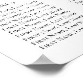 ロマンチックなピンクの結婚ハイビスカスのシーティングチャート ポスター (角)