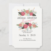 ロマンチックなピンクの花の花束結婚花嫁のinvita 招待状 (正面)