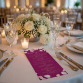 ロマンチックなピンクの花びら結婚ズのメニュー メニュー