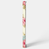 ロマンチックなピンクの英語のバラオンイエローw/モノグラム samsung galaxyケース (左側面)