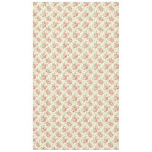 ロマンチックなピンクの英語のバラオン淡い色のイエロー テーブルクロス (正面)