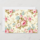 ロマンチックなピンクの英語のバラオン淡い色のイエロー ノートカード (裏面)