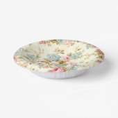 ロマンチックなピンクの英語のバラオン淡い色のイエロー ペーパーボウル (傾斜あり)