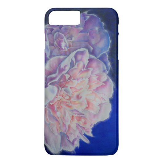 ロマンチックなピンクの青いパステルの水の絵画色の Case-Mate iPhoneケース (裏面)