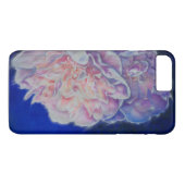 ロマンチックなピンクの青いパステルの水の絵画色の Case-Mate iPhoneケース (裏面(横))