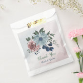 ロマンチックなピンクの青い花結婚の緑 フェイバーバッグ (封をした状態)