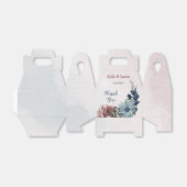 ロマンチックなピンクの青い花結婚の緑 フェイバーボックス (折り畳みなし)