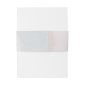 ロマンチックなピンクの青い花結婚の緑 招待状ベリーバンド (裏面例)