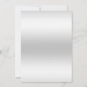 ロマンチックなピンクボウシルバーグリッターウェディングレセプション 招待状 (裏面)