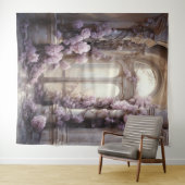 ロマンチックなピンクローゼアーチつるーズ タペストリー (インサイチュ(横))