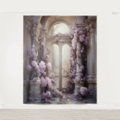 ロマンチックなピンクローゼアーチつるーズ タペストリー (正面)