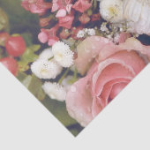 ロマンチックなピンクローゼフラワーブーケ 薄葉紙 (詳細)