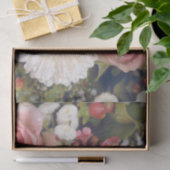 ロマンチックなピンクローゼフラワーブーケ 薄葉紙 (ギフト)