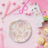 ロマンチックなピンク牡丹フローラ ペーパープレート (パーティー)