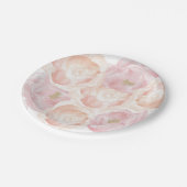 ロマンチックなピンク牡丹フローラ ペーパープレート (アングル)