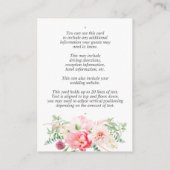 ロマンチックなピンク牡丹結婚フローラ詳細 エンクロージャーカード (裏面)