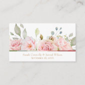 ロマンチックなピンク結婚のバラのカラーパレット エンクロージャーカード (正面)