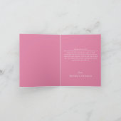 ロマンチックなピンク結婚の写真の折り畳み サンキューカード (内部)