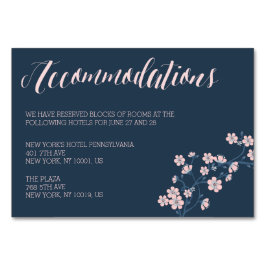 ロマンチックなピンク結婚フローラの宿泊カード テーブルナンバー