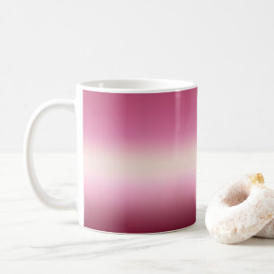 ロマンチックなピンク&かわいらしアイボリークリームグラデーシグラデーションョン コーヒーマグカップ