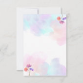 ロマンチックなピンク&ブルーウェディングRSVPカード 出欠カード (裏面)