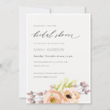 ロマンチックなピンク、紫、青のフローラブライダルシャワー