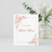 ロマンチックなピンク&金ゴールドフローラブライダルビンゴゲーム (スタンド正面)