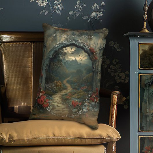 ロマンチックなファンタジーホラードラキュラズキャッスルゴシック アクセントクッション