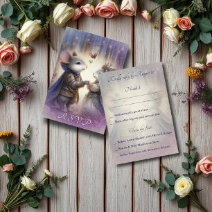 ロマンチックなファンタジー結婚童話 出欠カード