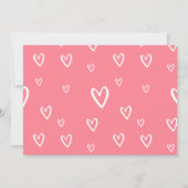 ロマンチックなフォトウォーターカラーピンクのハート シーズンカード (裏面)