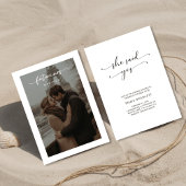 ロマンチックなフォトスクリプト未来ミセスブライダルシャワー 招待状